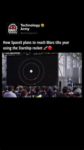 TechnologyARMY on Instagram: "As Elon Musk explains, SpaceX’s Starship doesn’t fly directly to Mars. Instead, it follows a Hohmann transfer orbit — a long, elliptical path around the Sun that uses gravity and momentum in the most fuel-efficient way possible. The key is timing. Missions launch during a Mars transfer window, when Earth and Mars are closest in their orbits. These windows happen about every 26 months, and the next optimal window opens in late 2026, making it the most efficient chanc