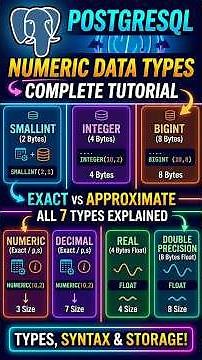 Numeric Data Types in PostgreSQL | Integer, Decimal, Numeric, Real | #postgresql #datatypes #sql