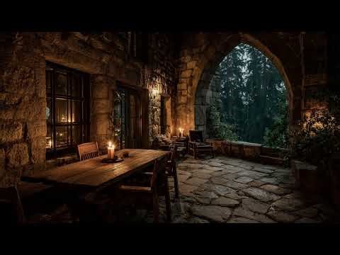 Rainfall Around the Ancient Castle 🌧️🏰 Peaceful Medieval Ambience for Sleep, Study and Calm