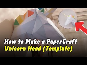 How to Make a PaperCraft | Unicorn Head (Template)