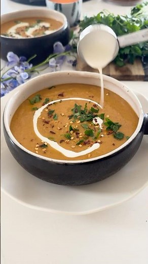 This Egyptian Lentil Soup is one of our favorites! #recipe #soup #fooddolls