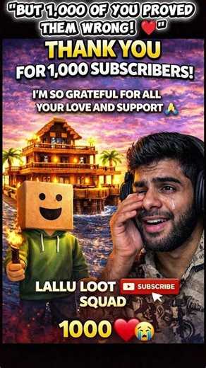 "A dream come true... 😭🙏 #1ksubs #roblox #lallulootsquad #emotional"