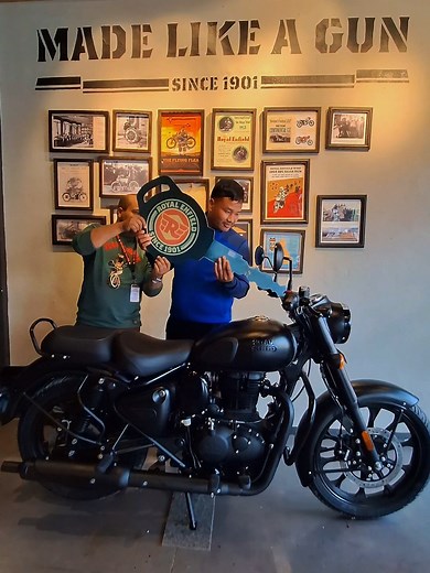 Royal Enfield Motorcycle Purchase Celebration