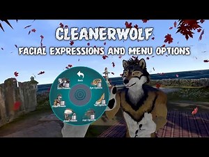 CleanerWolf avatar for VRChat expressions and menu options