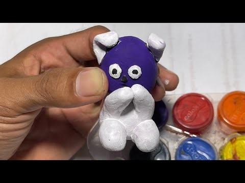 HOW TO MAKE A CUTE TOY BY CLAY | Can make cartoon for your children on special day.
