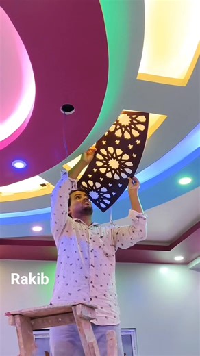 Rakib Sk on Instagram: "Gypsum false ceiling round cnc jali cutting design #ceiling #Gypsum"