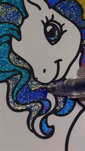 @coloringxgirlx on Instagram: "Retro 80s mlp #coloring #glitterpens #stationery #satisfying #magical #magicalgirl #mlp #retro #80s #blingee #nostalgic #coloringpages #art #explore #relaxing"
