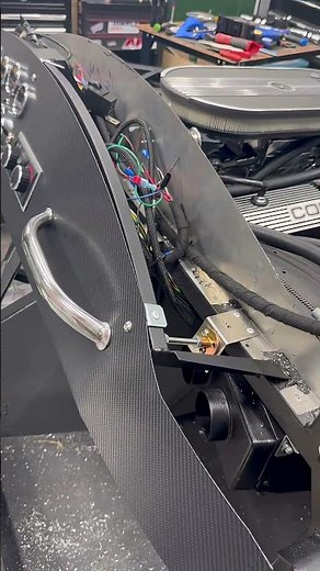 Installed dash with grab handle on Factory Five Mark V roadster