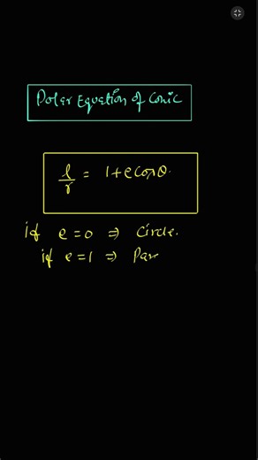 POLAR EQUATION OF CONIC