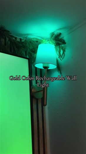 Rechargeable Wall Lights, Remote Control, Adjustable Light Temperature, Battery-Powered Non-Hardwired Design, Home Decor Lighting #homelighting #lamps #wirelesslights #goldwallpaper #urbandecor