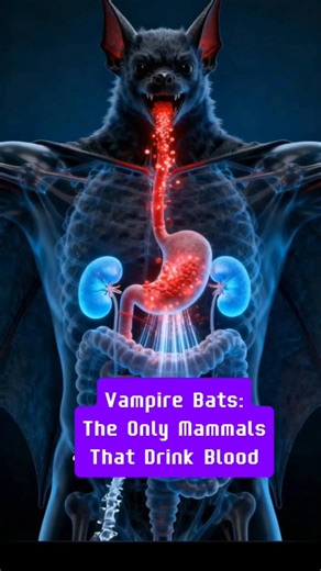 Vampire Bats: The Only Mammals That Drink Blood #education #youtubeshorts