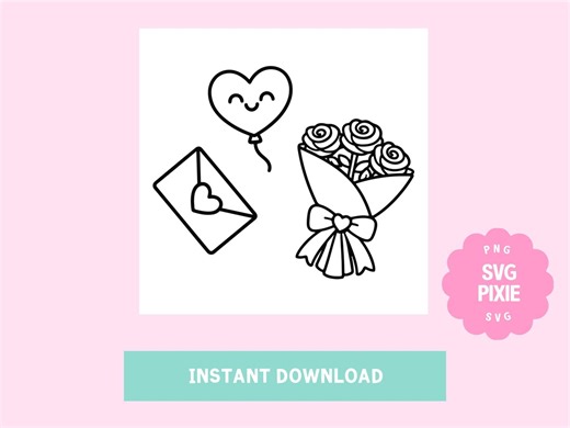 Valentine Gift Bundle Svg Png | Cut Ready Digital File for Cricut Silhouette | Instant Download - Etsy