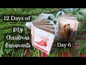 Adorable Mini Books by My Porch Prints -12 Day of DIY Christmas Ornaments - Day 6