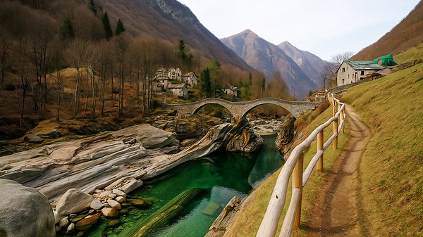 Lavertezzo – A Scenic Swiss Village in Ticino’s Verzasca Valley (4K)