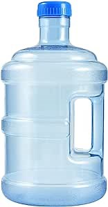 Wakauto 1 Gallon Water Bottle, Plastic Water Bottle Jug With Screw Cap Reusable Pure with Handle Portable Water Storage Container for Home or Camping