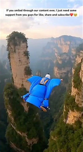 Wing suit jumping not even 1% can do in world #adventure #wingsuitflying
