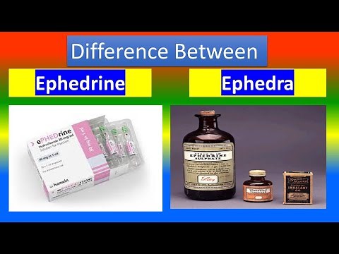 Distinction between Ephedrine and Ephedra