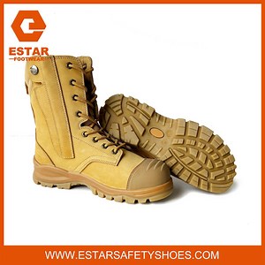 [Hot Item] Zip Sided Electrical Hazard Slip Resistant PU/Rubber Sole Industrial Safety Boots