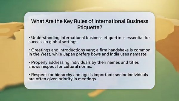 What Are the Key Rules of International Business Etiquette? - Beyond Borders Etiquette