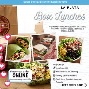 The Ultimate box lunch menu features delicious sandwiches, salads and wraps! So many fan favorites! Every box personalized just for you! Check out all the menu items and pick your favorite! laplata-online.applespice.com/ordering/home | Apple Spice Junction LaPlata