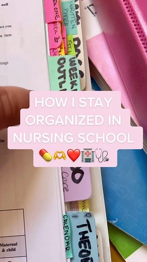🌼Staying organized in Nursing School! #nursingschooltips #nursingschoolhacks #fyp #foryou #foryou #nursingstudent
