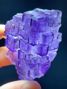 So beautiful matrix purple fluorite specimen with so many cubes | Rock's Rock Store