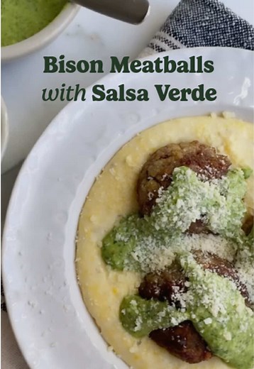 Salsa Verde Bison Meatballs Recipe