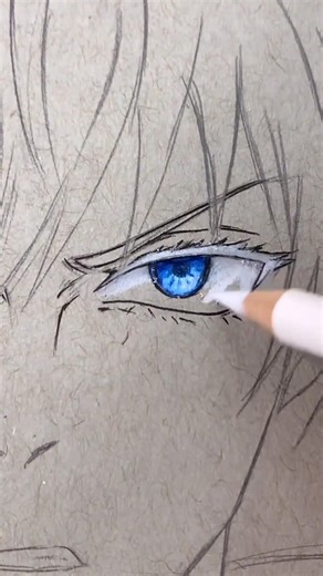 How to draw realistic 🔥gojo drwaing 😱#shorts #art