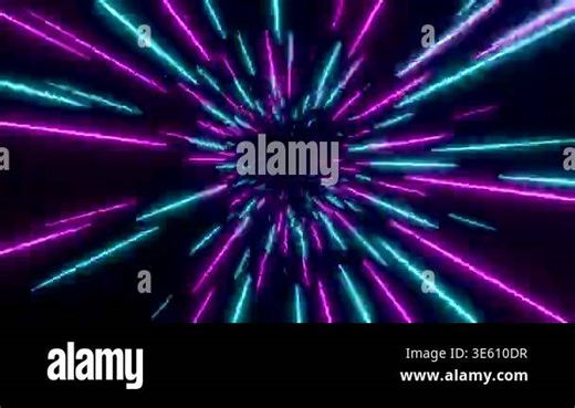 Abstract hyper jump in outer space on a spaceship