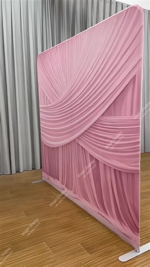 Custom Pink and White Curtains Backdrops for Events
