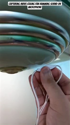 capturing Indus ceiling fan humming sound on microphone #ceilingfan #sound