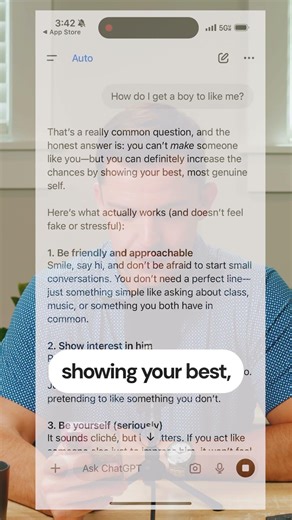 ChatGPT Gives a 13-Year-Old Dating Advice.