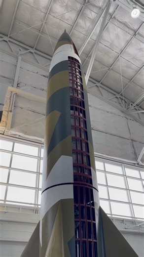 Flying Heritage & Combat Armor on Instagram: "Our V-2 rocket barely fits in Hangar A. In fact, it didn’t fit at all. Before installation, we had to dig the floor down eighteen inches just to keep the tip of the weapon under the ceiling. Standing beside it today, it remains a truly menacing sight. #FHCAM #WWII #WWIIHistory #Luftwaffe #Germany #History"