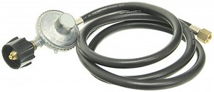 Camco Low-Pressure LP Gas Regulator w/ 6' Long Hose Camco Propane Fittings CAM57703