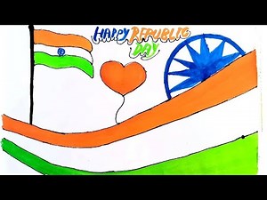26 January Special Drawing 🇮🇳 | Easy Republic Day Art | Step by Step Tutorial