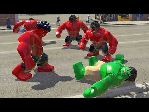 HULK vs RED HULK ARMY - LEGO Marvel Super Heroes