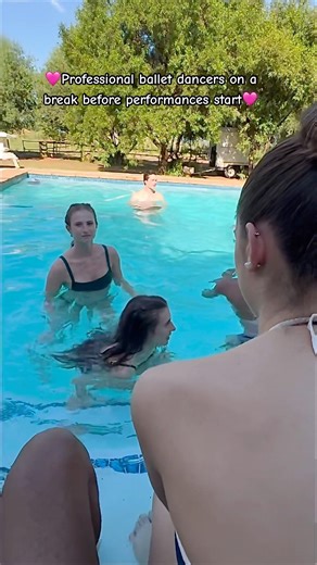 Pro ballet dancers on a break🎉☀️#pov#balletdancers#athletes#poolparty#viral#holiday#sun#fyp#shorts