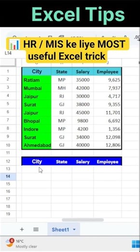 Excel Interview ke liye MUST KNOW FILTER formula👆#excel #exceltips #shortsvideo #ytshortsindia