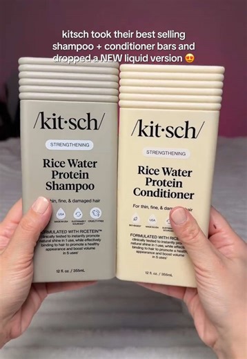 Use code: KITSCHLOVE for a discount! #shampooandconditioner #ricewater #ricewaterforhairgrowth #hairtok #tiktokmademebuyit @Kitsch