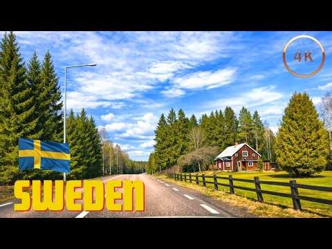 Relaxing Drive Through the Swedish Countryside 4K Scenic Rural Road