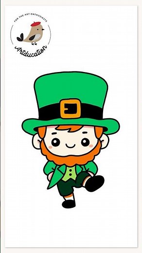 How To Draw St Patrick's Day Leprechaun #artducation #howtodraw #stpatricksday #drawing #shorts