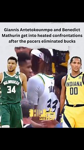 Giannis Antetokounmpo and Benedict Mathurin get into heated confrontations after the pacers eliminated bucks Follow @hiphopspottv for more videos ! #NBAPlayoffs #Giannis #Mathurin #BucksVsPacers #NBADrama #BasketballBeef #HipHopSportsTV #SportsNews #PlayoffTension #NBAHighlights | Ylovens Maxena