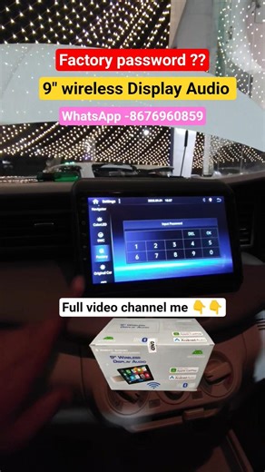 factory password | 9 inch wireless Display Audio (Nippon) maruti Suzuki genuine accessories #shorts