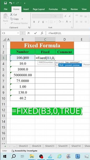 Excel Tips: FIXED Function Made Easy! 🧠