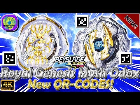 NEW Myth Odax O5 Royal Genesis G5 Qr-Codes - Beyblade Burst