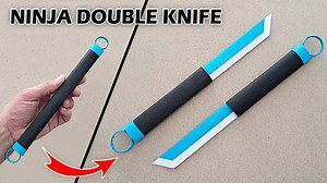 Making A Double-Sided Knife FROM Paper - ( Origami Ninja Double Knife )