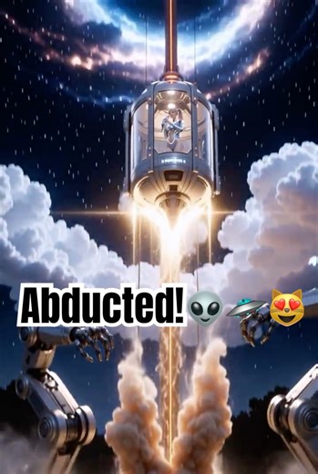 Cyborg Girl & Her Cat Abducted by Aliens 👽🐱 #Sh