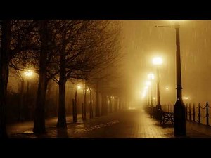 🎧 Relaxing Sound of Rain in Foggy Street 10 Hour | Cozy Rain | Cozy ambience | calm rain |