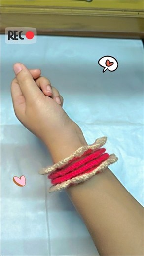 Crochet Bangles 🩷🎀| #diy #shorts # #craftyhome #crafts #crochet #bangles #handmade #shortsfeed #easy