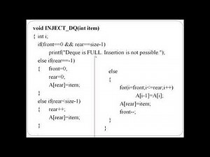 Double Ended Queue using Array: Program